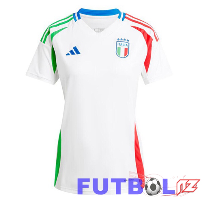 Camiseta Nacional Italia Mujer Segunda Blanco 2024/2025 Camiseta Nacional Italia Mujer Segunda Blanco 2024/2025