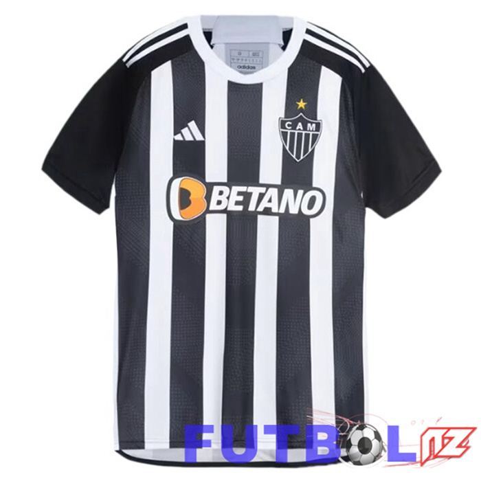 Camisetas De Futbol Atletico Mineiro Primera Negro Blanco 2024/2025