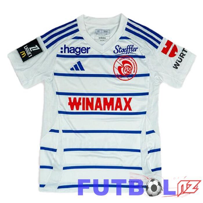 Camisetas De Futbol RC Strasbourg Alsace Segunda Blanco 2024/2025