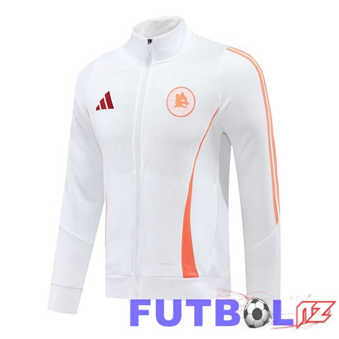 Chaquetas Futbol AS Roma Blanco 2024/2025 Chaquetas Futbol AS Roma Blanco 2024/2025