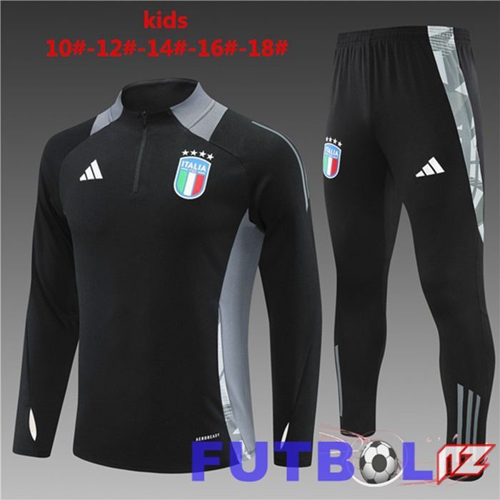 Chandal Equipos De Futbol Italia Ninos Negro 2024/2025