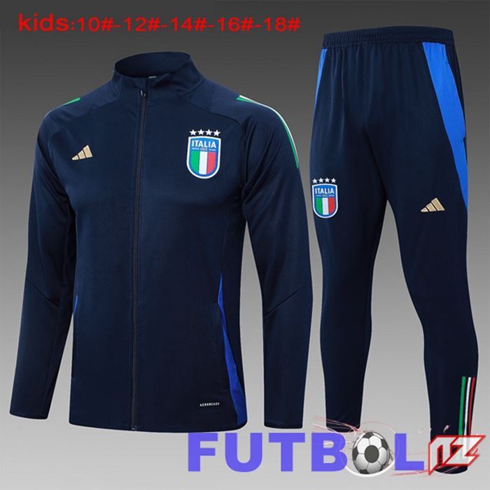 Chandal Equipos De Futbol - Chaqueta Italia Ninos Azul Real 2024/2025