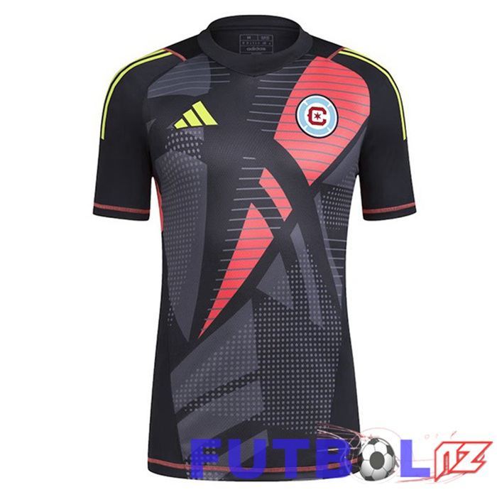 Camisetas De Futbol Chicago Fire FC Portero Negro 2024/2025 Camisetas De Futbol Chicago Fire FC Portero Negro 2024/2025