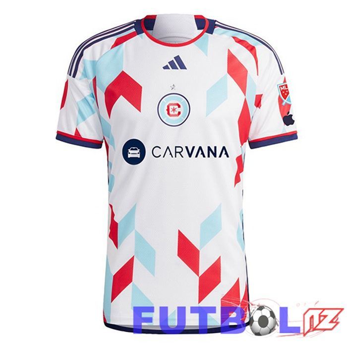 Camisetas De Futbol Chicago Fire FC Segunda Blanco 2024/2025 Camisetas De Futbol Chicago Fire FC Segunda Blanco 2024/2025