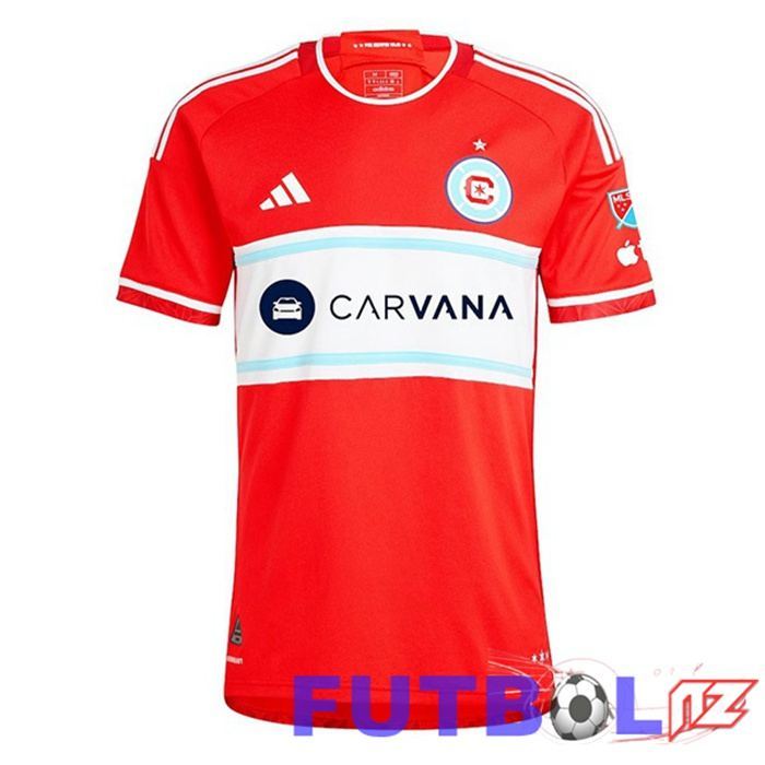 Camisetas De Futbol Chicago Fire FC Primera Rojo 2024/2025 Camisetas De Futbol Chicago Fire FC Primera Rojo 2024/2025
