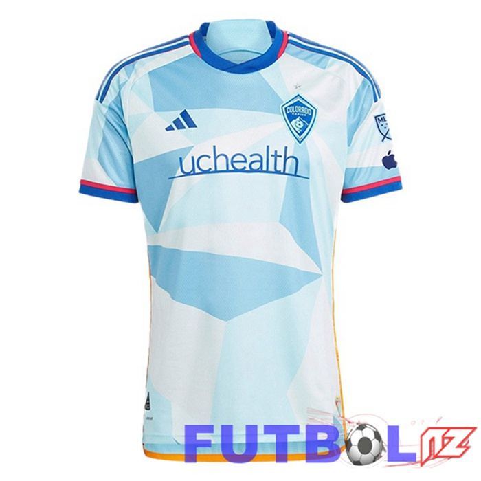 Camisetas De Futbol Colorado Rapids Segunda Azul Blanco 2024/2025