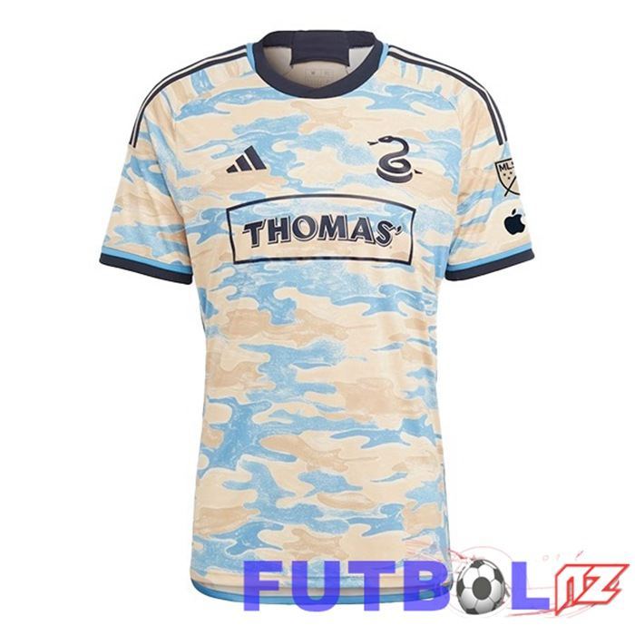 Camisetas De Futbol Philadelphia Union Segunda Amarillo Blanco 2024/2025