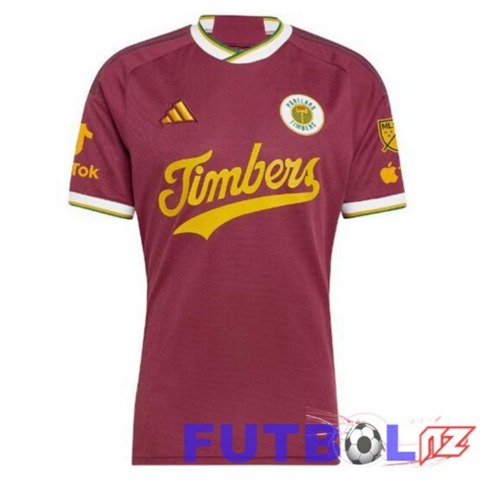 Camisetas De Futbol Portland Timbers Tercera Rojo 2024/2025 Camisetas De Futbol Portland Timbers Tercera Rojo 2024/2025
