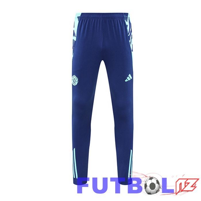 Pantalon Entrenamiento Manchester United Azul 2024/2025