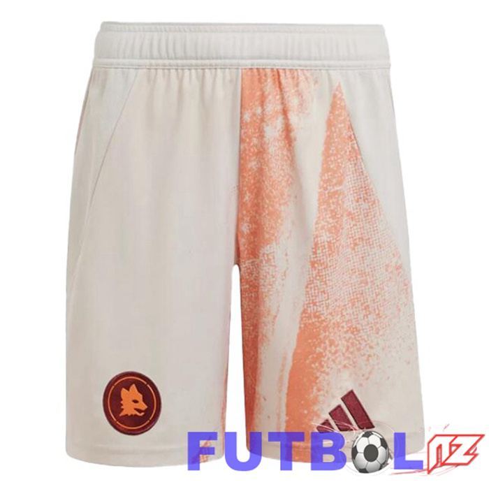 Cortos de Futbol AS Roma Ninos Segunda Blanco 2024/2025