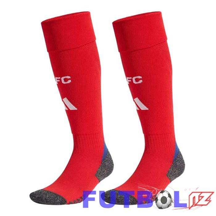 Calcetines De Futbol Arsenal Primera Rojo Blanco 2024/2025