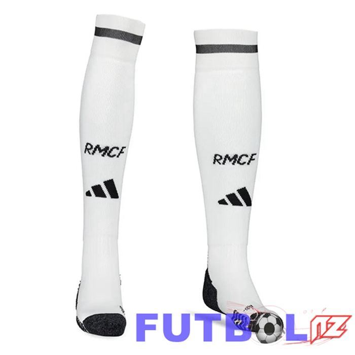 Calcetines De Futbol Real Madrid Primera Blanco 2024/2025