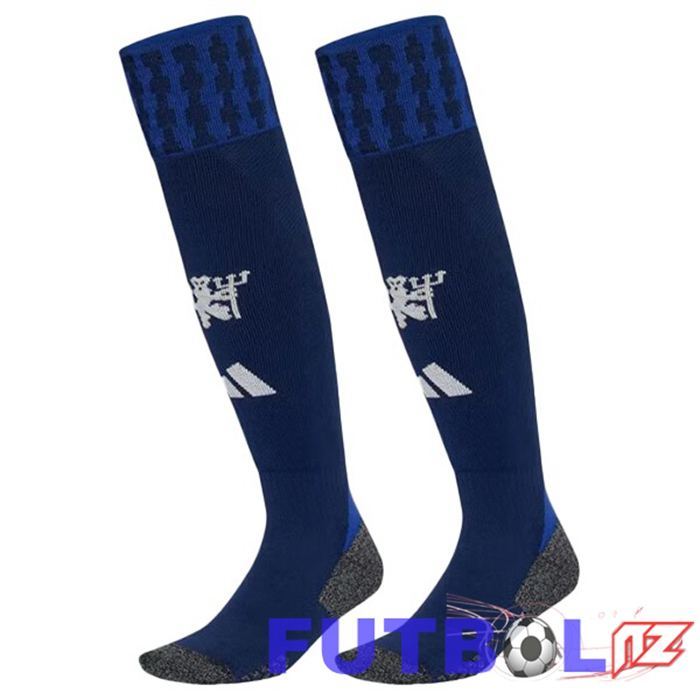Calcetines De Futbol Manchester United Segunda Azul 2024/2025