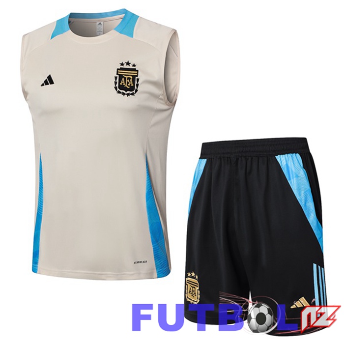 Chalecos Futbol Argentina + Cortos Amarillo 2024/2025