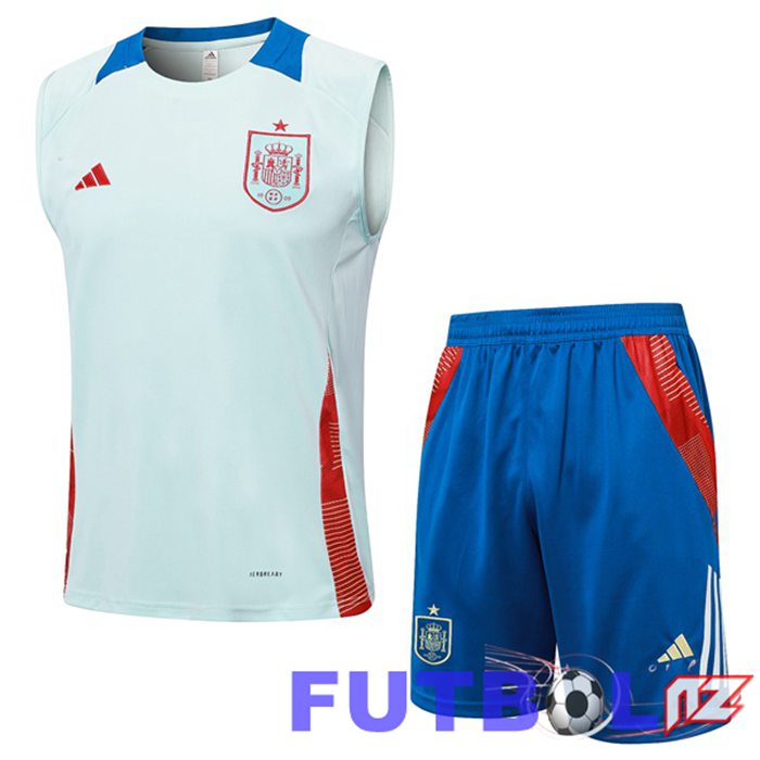 Chalecos Futbol España + Cortos Azul 2024/2025
