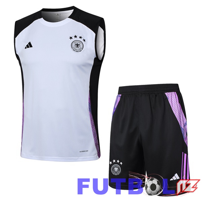 Chalecos Futbol Alemania + Cortos Blanco 2024/2025