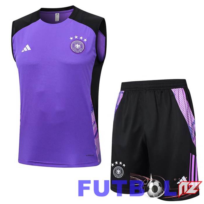 Chalecos Futbol Alemania + Cortos Púrpura 2024/2025