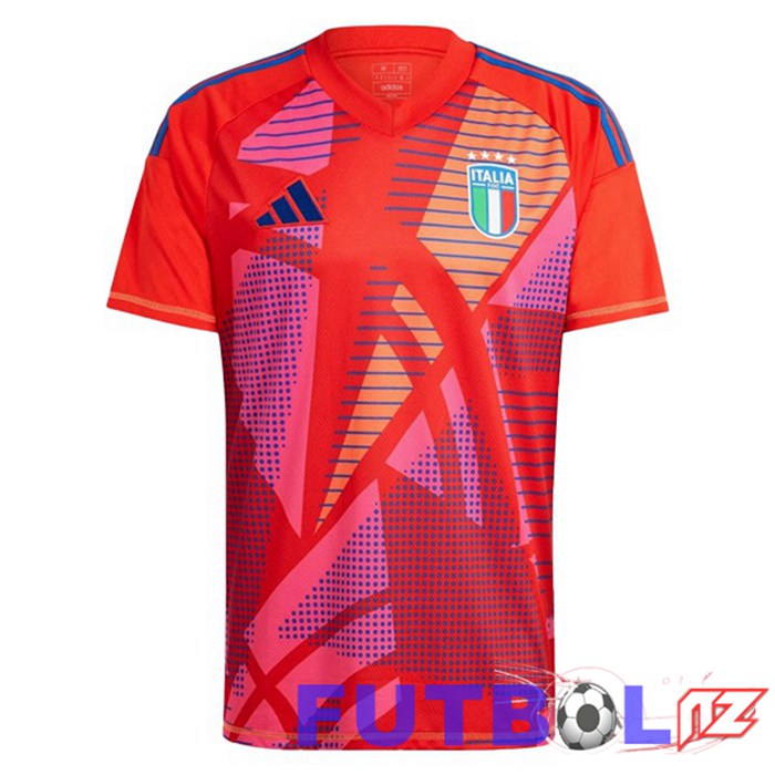 Camiseta Nacional Italia Portero Rojo UEFA Euro 2024