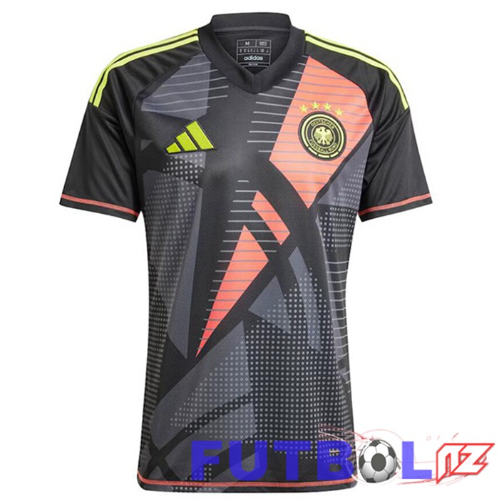 Camiseta Nacional Alemania Portero Negro UEFA Euro 2024