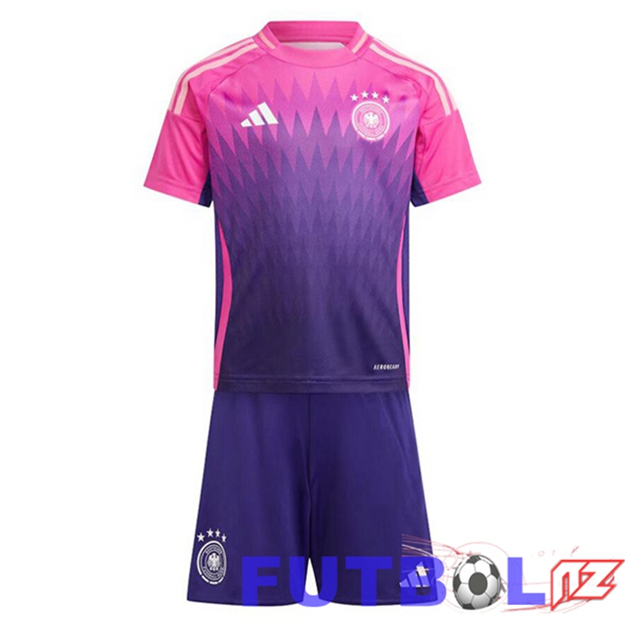 Camiseta Nacional Alemania Ninos Segunda Rosa Púrpura UEFA Euro 2024