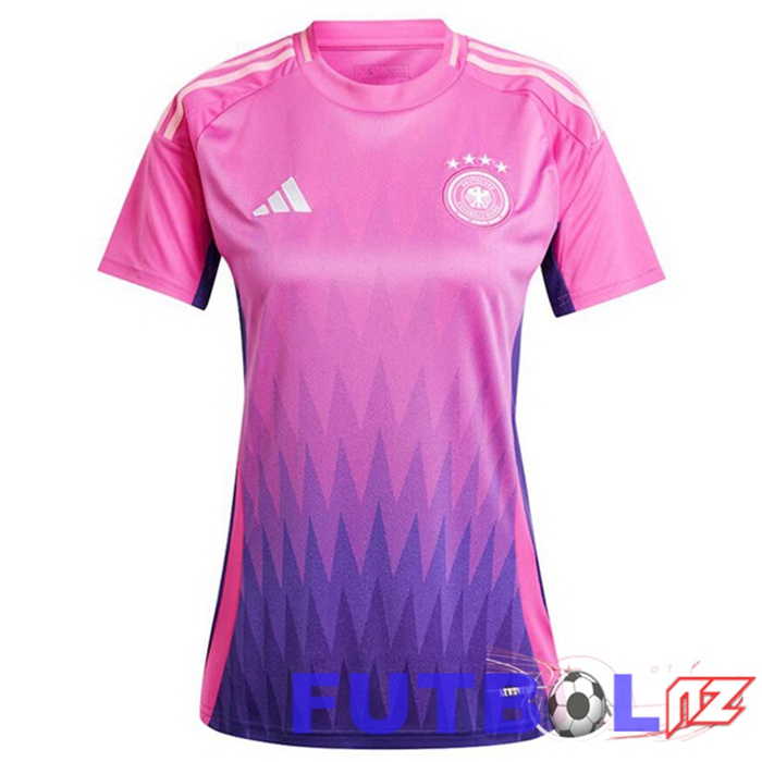 Camiseta Nacional Alemania Mujer Segunda Rosa Púrpura UEFA Euro 2024