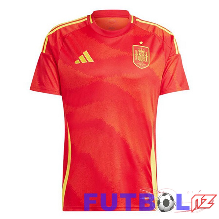 Camiseta Nacional España Primera Rojo UEFA Euro 2024