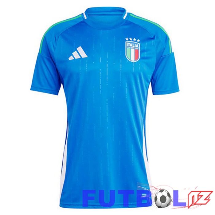 Camiseta Nacional Italia Primera Azul UEFA Euro 2024
