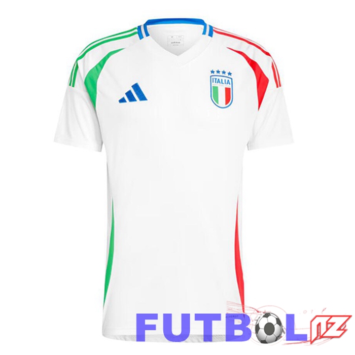 Camiseta Nacional Italia Segunda Blanco UEFA Euro 2024