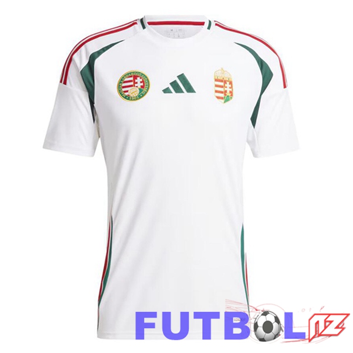 Camiseta Nacional Hungria Segunda Blanco UEFA Euro 2024