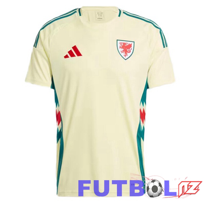 Camiseta Nacional Gales Segunda Amarillo UEFA Euro 2024