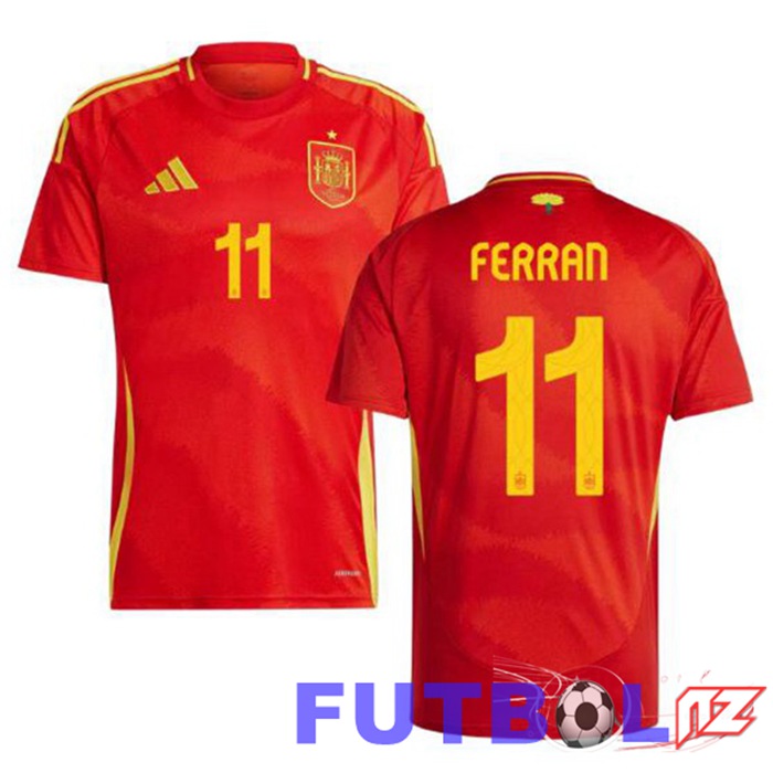 Camiseta Equipe España (FERRAN 11) Primera Rojo UEFA Euro 2024