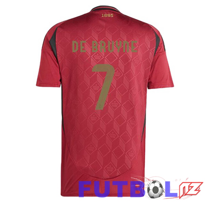 Camiseta Nacional Bélgica (DE BRUYNE 7) Primera Rojo UEFA Euro 2024