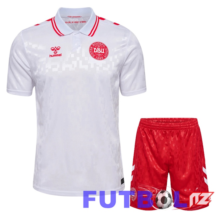 Camisetas De Futbol Dinamarca Segunda + Cortos UEFA Euro 2024