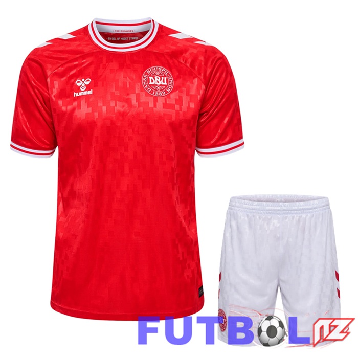 Camisetas De Futbol Dinamarca Primera + Cortos 2024/2025