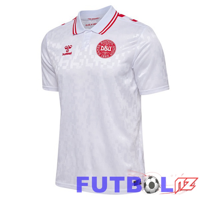 Camiseta Nacional Dinamarca Segunda Blanco 2024/2025