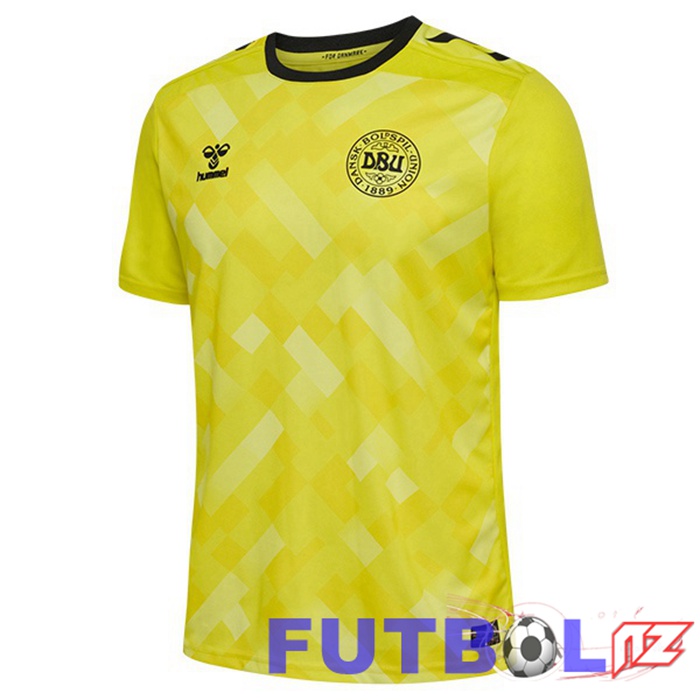 Camiseta Nacional Dinamarca Portero Amarillo UEFA Euro 2024