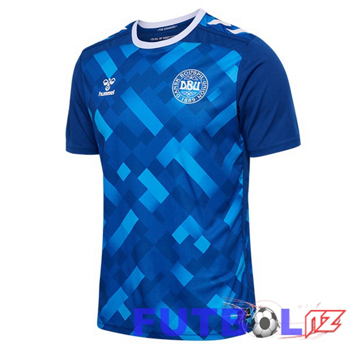Camiseta Nacional Dinamarca Portero Azul UEFA Euro 2024