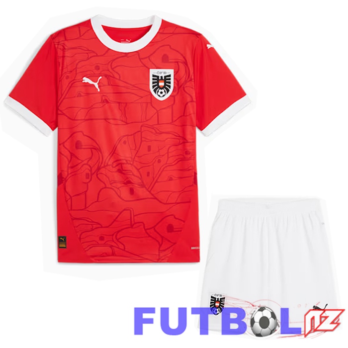 Camisetas De Futbol Austria Primera + Cortos UEFA Euro 2024