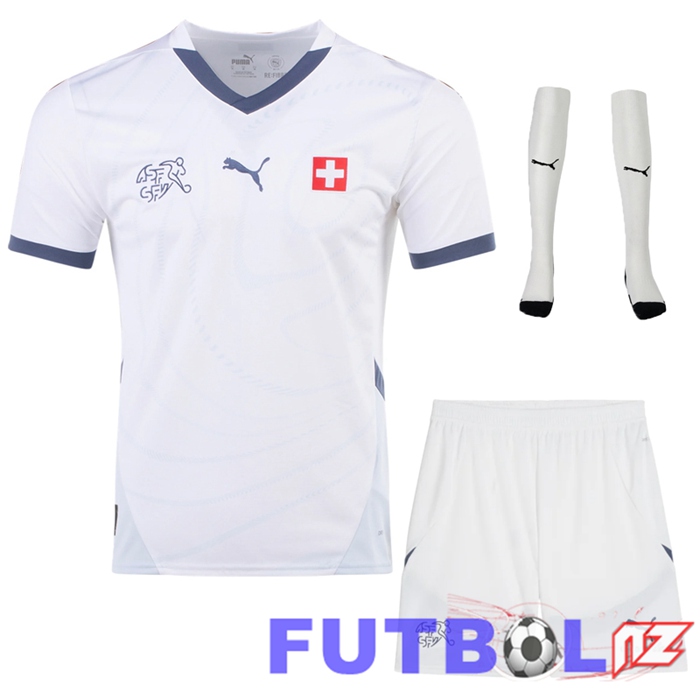 Camisetas De Futbol Suiza Segunda (Cortoss + Calcetines) UEFA Euro 2024