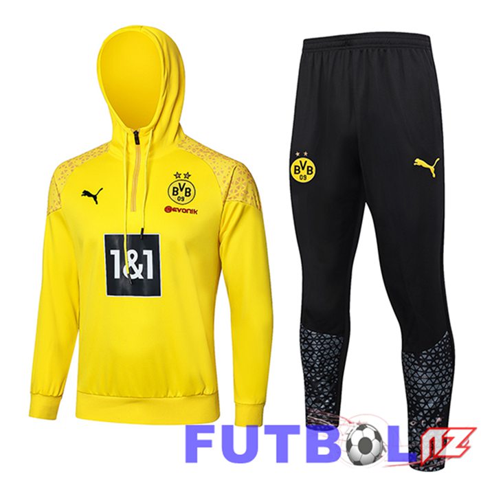 Chaqueta Con Capucha Chandal Dortmund Amarillo/Negro 2024/2025