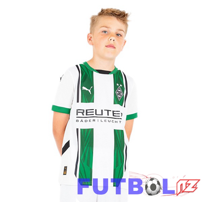 Camisetas De Futbol Monchengladbach Ninos Primera Blanco 2024/2025