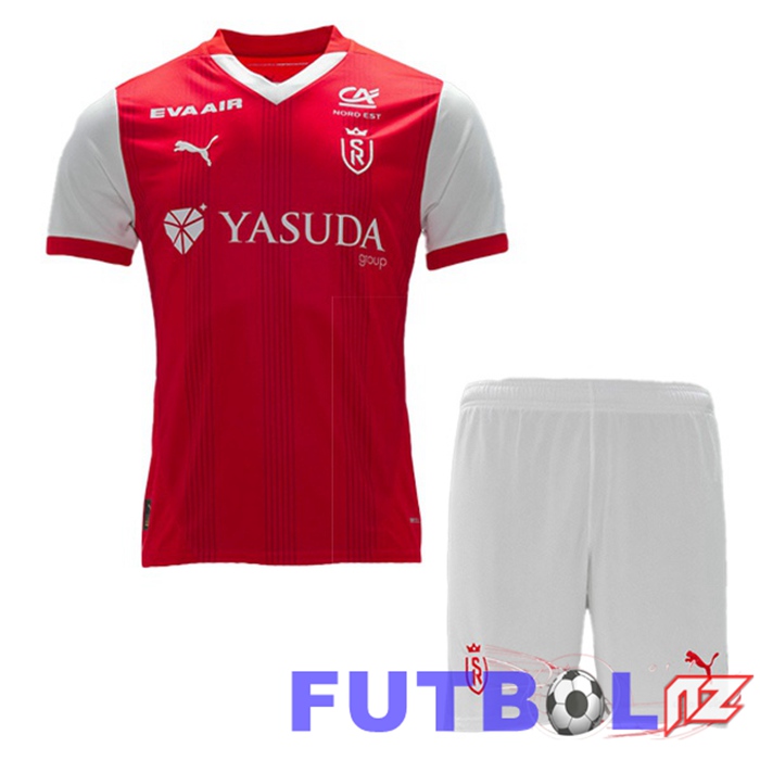 Camisetas De Futbol Stade De Reims Ninos Primera Rojo 2024/2025