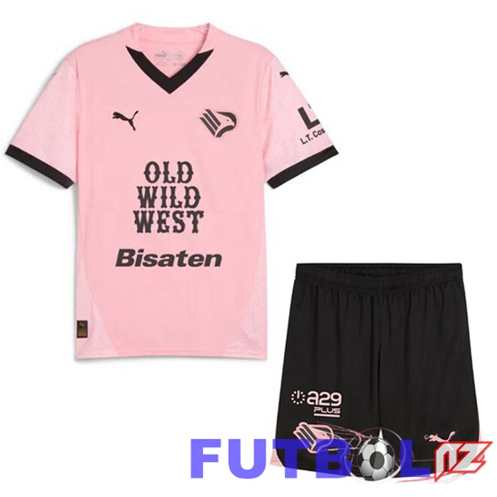 Camisetas De Futbol Palerme FC Ninos Primera Rosa 2024/2025
