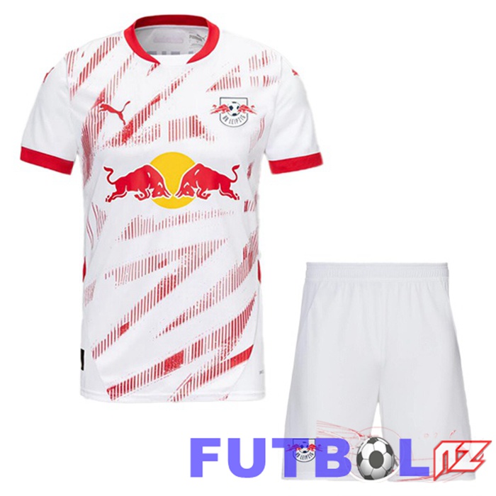 Camisetas De Futbol RB Leipzig Ninos Primera Blanco 2024/2025