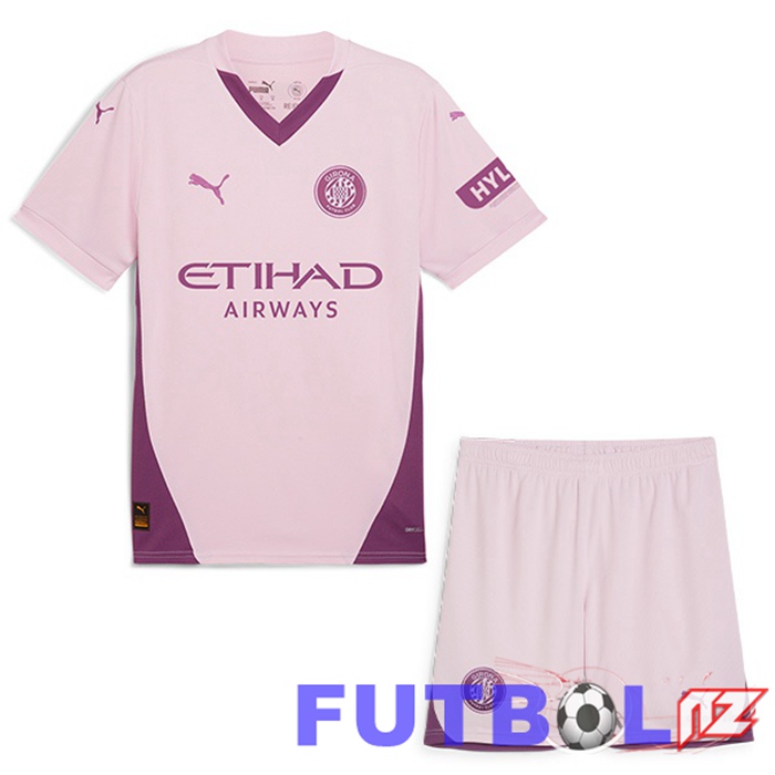 Camisetas De Futbol Girona Ninos Tercera Rosa 2024/2025