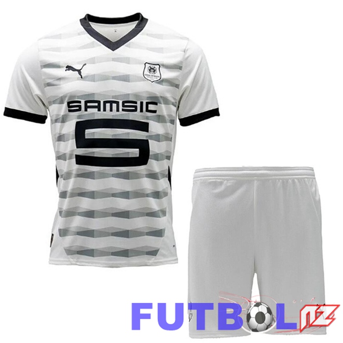 Camisetas De Futbol Stade Rennais Ninos Segunda Blanco 2024/2025
