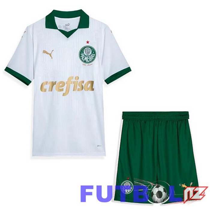 Camisetas De Futbol Palmeiras Ninos Segunda Blanco 2024/2025