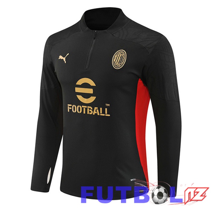 Sudadera De Entrenamiento AC Milan Negro 2024/2025