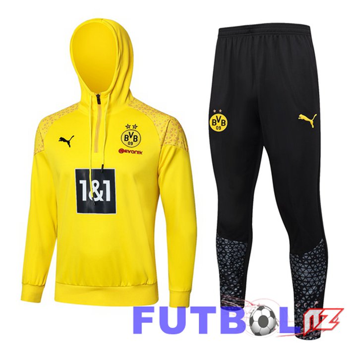 Chandal Futbol - Sudadera Con Capucha Dortmund BVB Amarillo 2024/2025