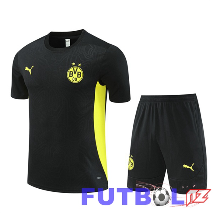 Camiseta Entrenamiento Dortmund BVB + Cortos Negro 2024/2025